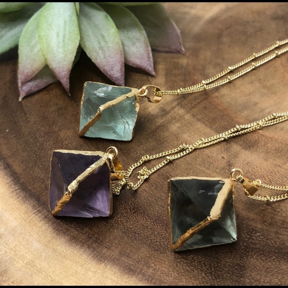 Fluorite Crystal Boho Necklace